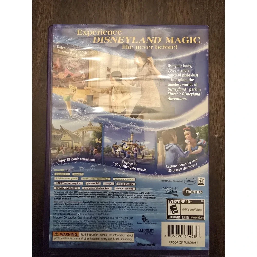 Kinect Disneyland Adventures (Xbox‎ 360, 2011) TESTED